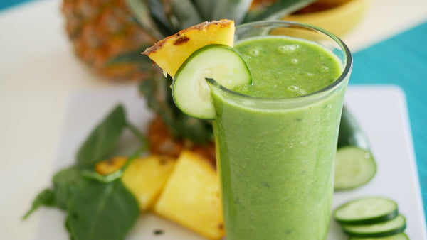 Hydrating Green Smoothie - (Pineapple, Cucumber, Spinach) | wholesome influence