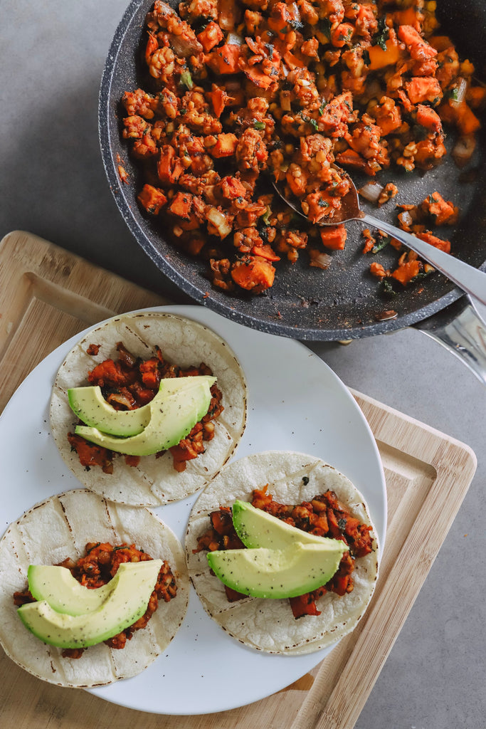 Sweet Potato Tempeh Tacos (Gluten Free)